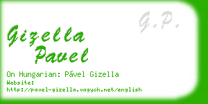 gizella pavel business card