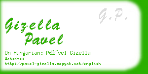 gizella pavel business card